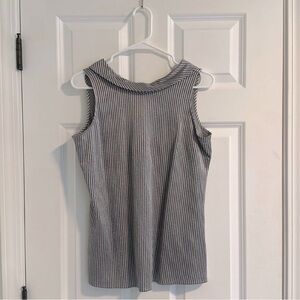 NWOT Etcetera Stripe Jacquard Boat Neck Blouse size S